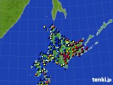北海道地方のアメダス実況(日照時間)(2017年02月25日)