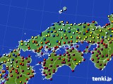 中国地方のアメダス実況(日照時間)(2017年02月25日)