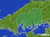2017年02月25日の広島県のアメダス(風向・風速)