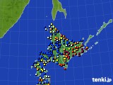 北海道地方のアメダス実況(日照時間)(2017年02月26日)