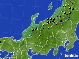 北陸地方のアメダス実況(積雪深)(2017年02月27日)