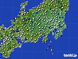 関東・甲信地方のアメダス実況(風向・風速)(2017年02月27日)