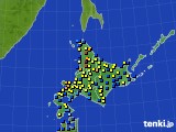 北海道地方のアメダス実況(積雪深)(2017年02月28日)