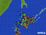 北海道地方のアメダス実況(日照時間)(2017年03月01日)