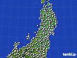 2017年03月01日の東北地方のアメダス(風向・風速)