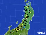 2017年03月02日の東北地方のアメダス(積雪深)