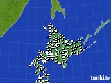 北海道地方のアメダス実況(風向・風速)(2017年03月02日)