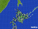 北海道地方のアメダス実況(風向・風速)(2017年03月04日)