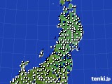 東北地方のアメダス実況(風向・風速)(2017年03月04日)