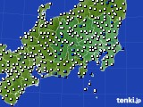 関東・甲信地方のアメダス実況(風向・風速)(2017年03月05日)