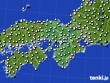 近畿地方のアメダス実況(風向・風速)(2017年03月05日)