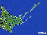 道東のアメダス実況(風向・風速)(2017年03月05日)