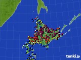 北海道地方のアメダス実況(日照時間)(2017年03月06日)