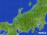 北陸地方のアメダス実況(降水量)(2017年03月08日)