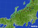 北陸地方のアメダス実況(積雪深)(2017年03月08日)