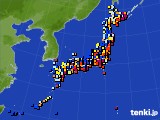 アメダス実況(日照時間)(2017年03月08日)