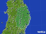 岩手県のアメダス実況(風向・風速)(2017年03月08日)