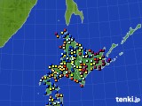 北海道地方のアメダス実況(日照時間)(2017年03月09日)