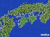 四国地方のアメダス実況(風向・風速)(2017年03月09日)