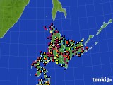 北海道地方のアメダス実況(日照時間)(2017年03月11日)