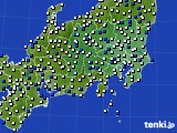 関東・甲信地方のアメダス実況(風向・風速)(2017年03月11日)