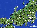 北陸地方のアメダス実況(風向・風速)(2017年03月11日)