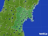 宮城県のアメダス実況(風向・風速)(2017年03月11日)