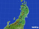 東北地方のアメダス実況(積雪深)(2017年03月12日)