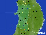 秋田県のアメダス実況(積雪深)(2017年03月13日)