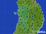 秋田県のアメダス実況(日照時間)(2017年03月13日)