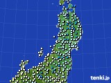 東北地方のアメダス実況(気温)(2017年03月13日)