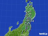 東北地方のアメダス実況(降水量)(2017年03月14日)