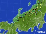北陸地方のアメダス実況(積雪深)(2017年03月15日)