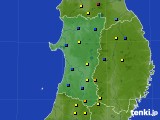 秋田県のアメダス実況(積雪深)(2017年03月15日)
