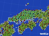2017年03月16日の中国地方のアメダス(日照時間)