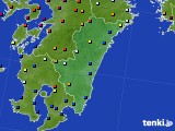 宮崎県のアメダス実況(日照時間)(2017年03月16日)