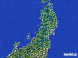 東北地方のアメダス実況(気温)(2017年03月16日)