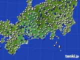東海地方のアメダス実況(風向・風速)(2017年03月16日)