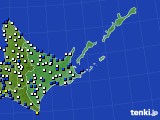 道東のアメダス実況(風向・風速)(2017年03月16日)