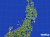 2017年03月17日の東北地方のアメダス(風向・風速)