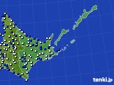 道東のアメダス実況(風向・風速)(2017年03月17日)