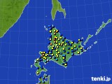 北海道地方のアメダス実況(積雪深)(2017年03月18日)