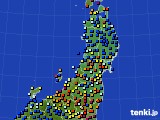 東北地方のアメダス実況(日照時間)(2017年03月18日)