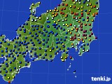 関東・甲信地方のアメダス実況(日照時間)(2017年03月18日)