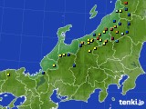 北陸地方のアメダス実況(積雪深)(2017年03月19日)