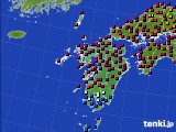 九州地方のアメダス実況(日照時間)(2017年03月19日)