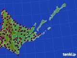 道東のアメダス実況(日照時間)(2017年03月19日)