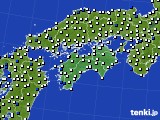 2017年03月19日の四国地方のアメダス(風向・風速)