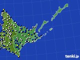 道東のアメダス実況(風向・風速)(2017年03月19日)