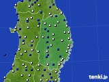 岩手県のアメダス実況(風向・風速)(2017年03月19日)